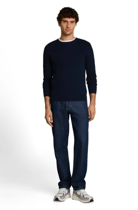 Пуловер Tom Tailor Navy Basic structured crew neck